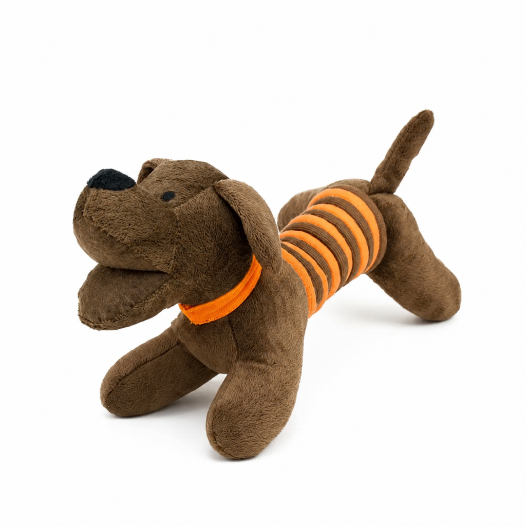 Soft blue squeaky plush dog toy for custom pet toy collections